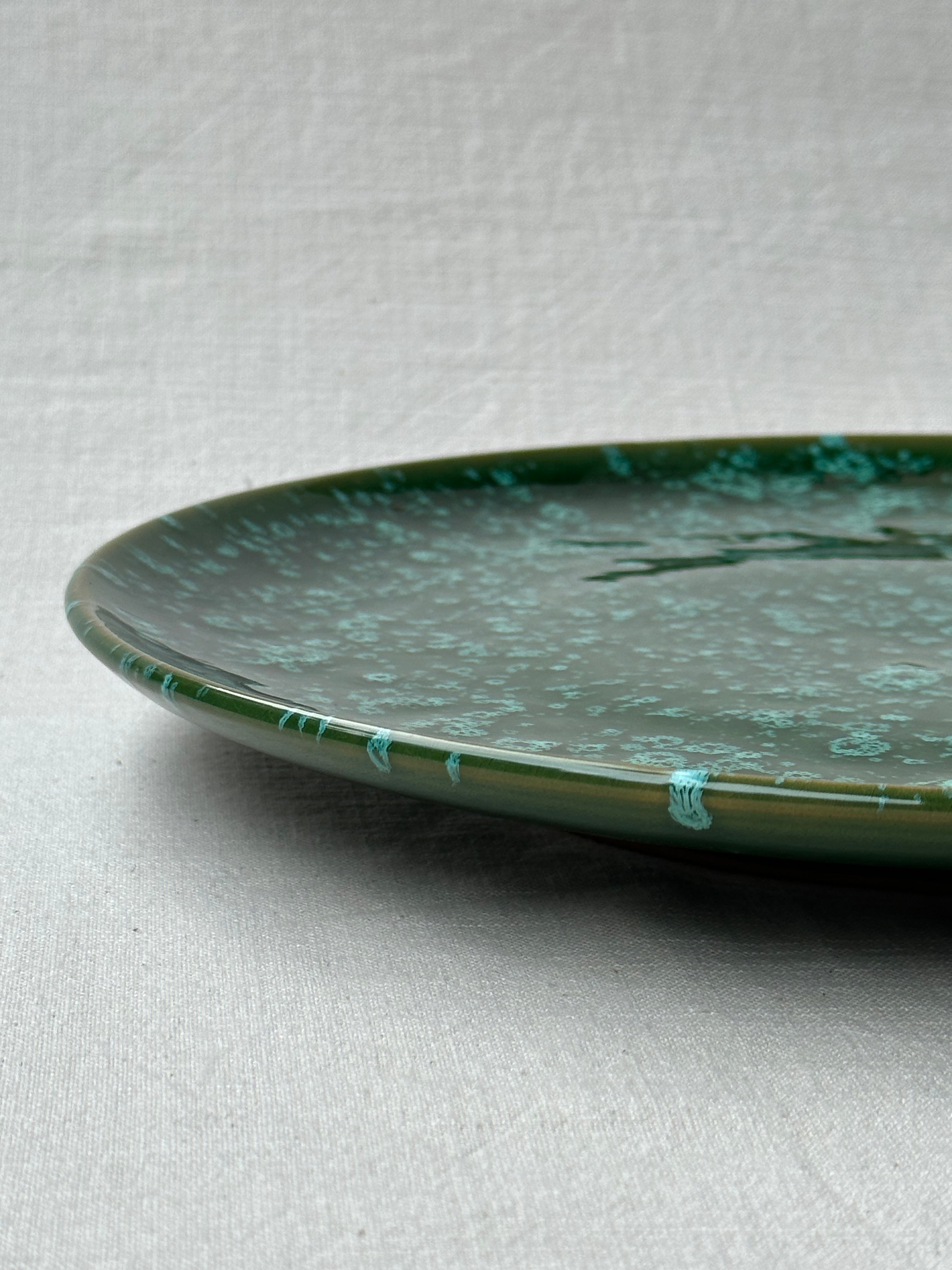 Piatto Grande Verde e Avorio