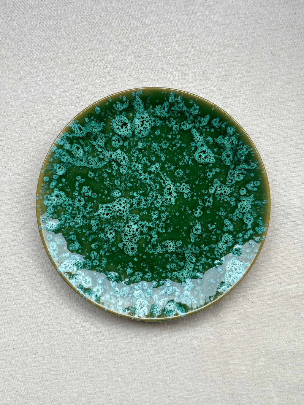 Piatto Frutta Verde e Avorio
