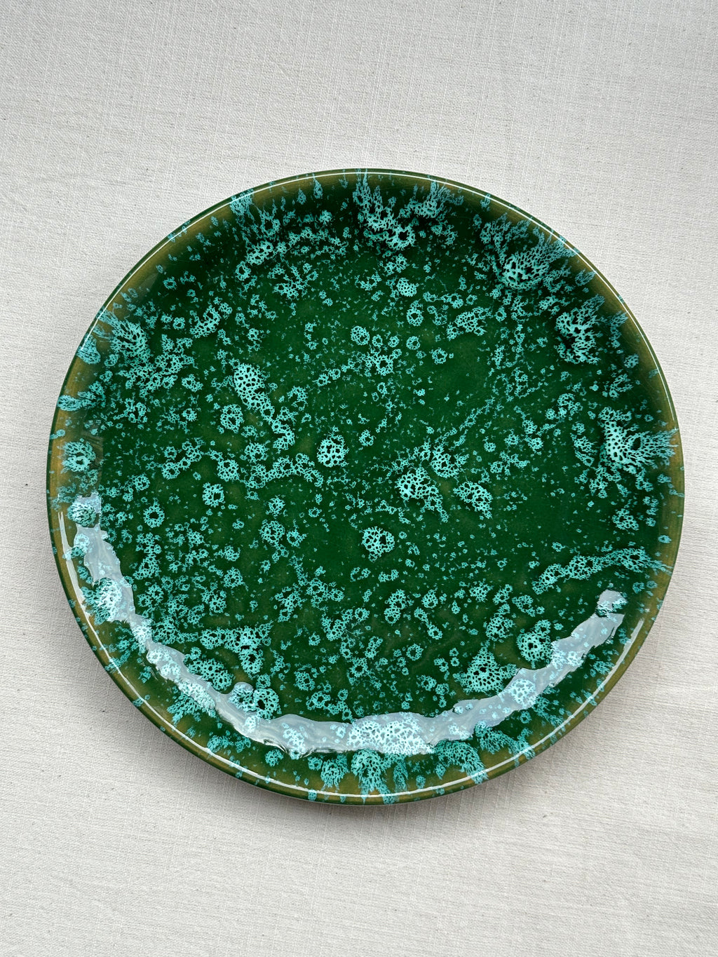 Piatto Piano Verde e Avorio