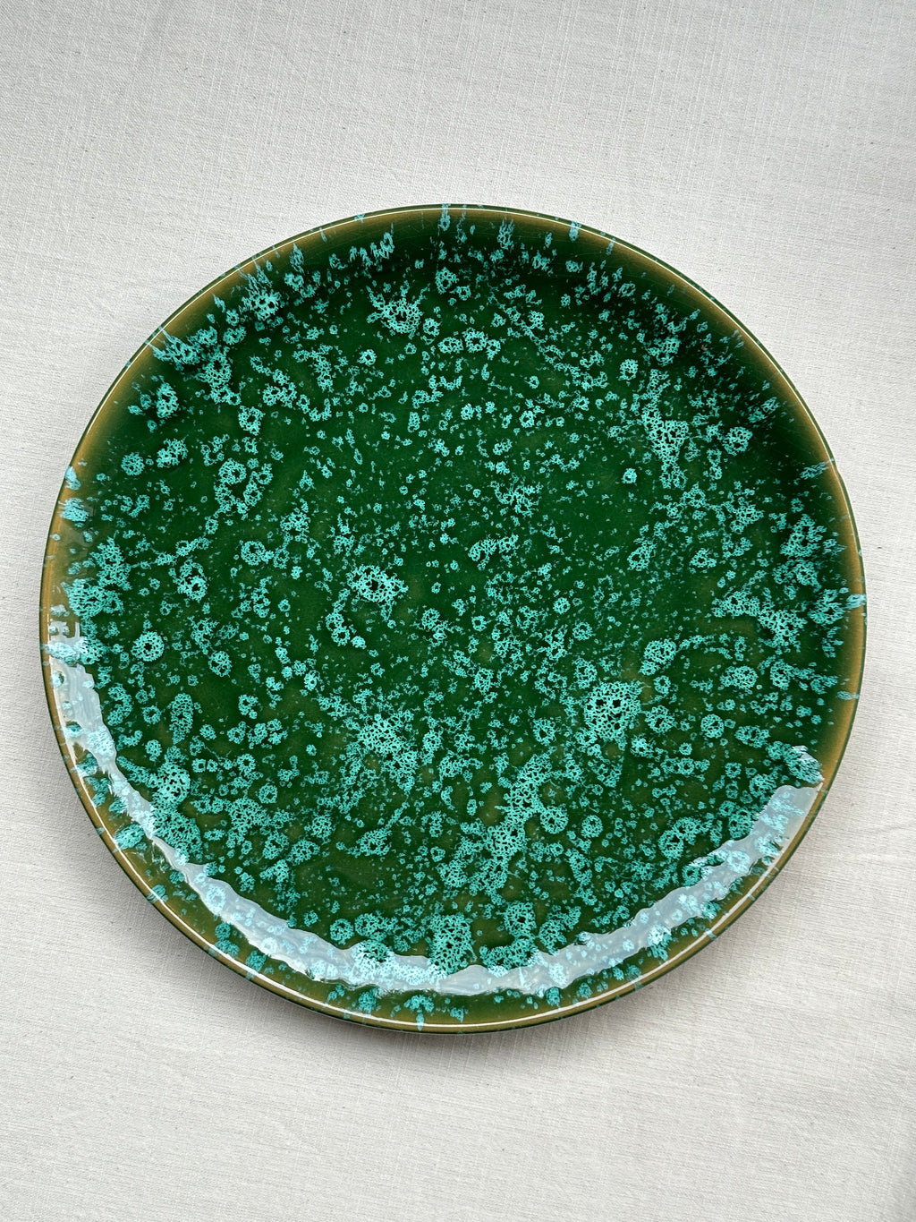 Piatto Grande Verde e Avorio